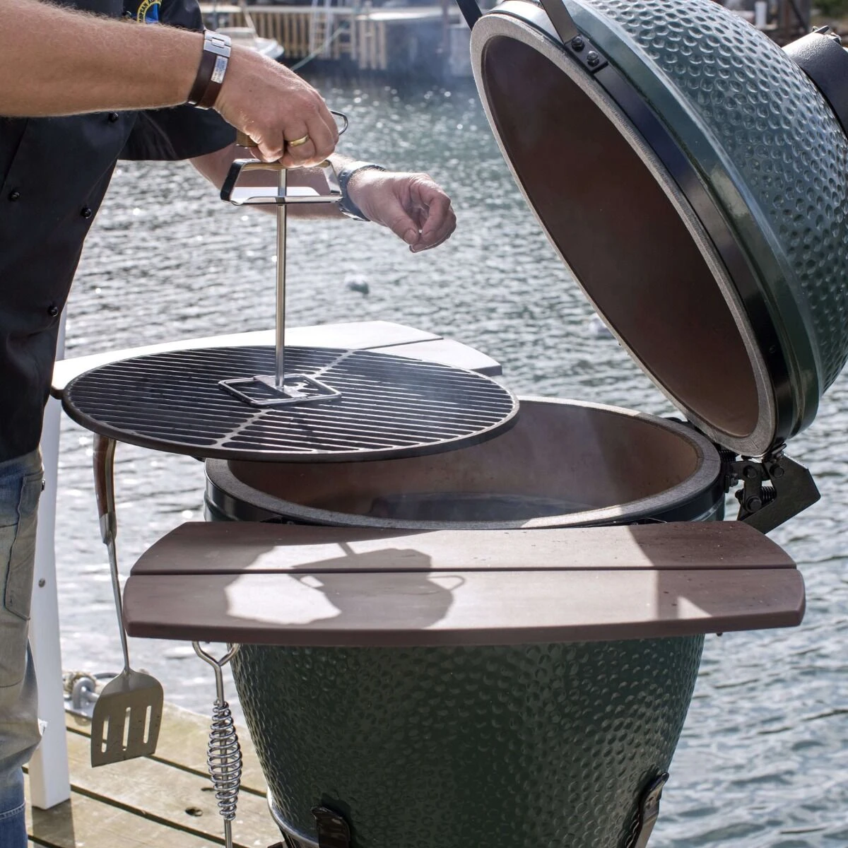 Big Green Egg Grid Lifter 25 Cm Rvs - Afbeelding 2